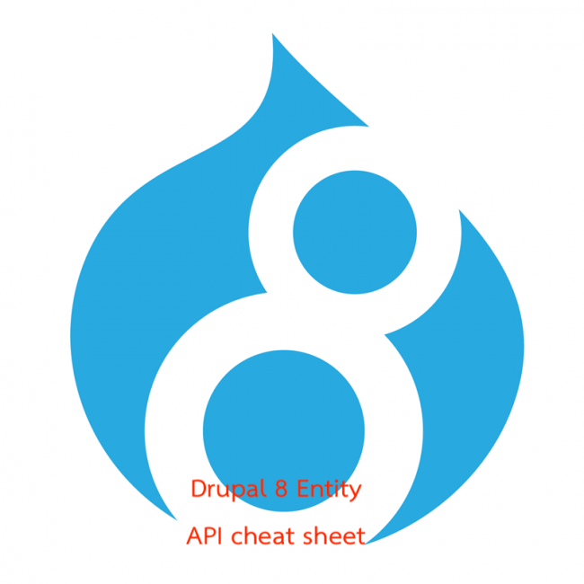 Drupal 8 Entity API cheat sheet